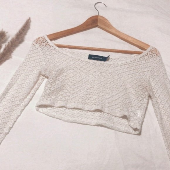 MINKPINK CROCHET CROP TOP - Picture 1 of 1